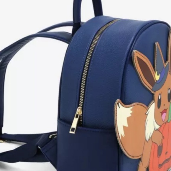 Pokémon Eevee Pumpkin Halloween Mini Backpack NWT IN HAND Bioworld - Picture 3 of 3